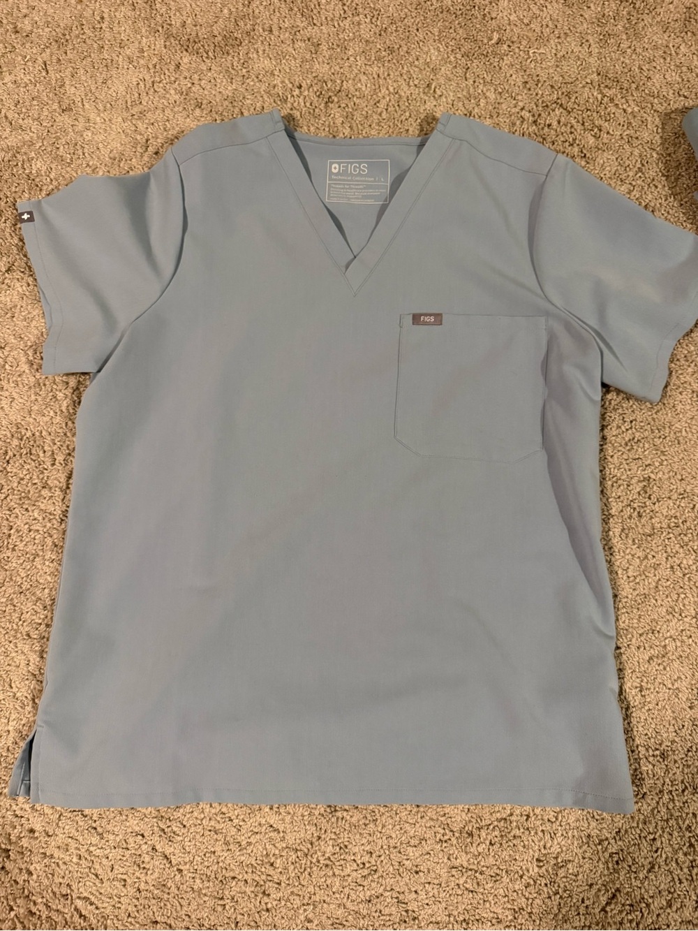 FIGS Dusty Blue Limited edition Catarina Scrub Top, Zamora Jogger Scrub Set - Picture 2 of 7